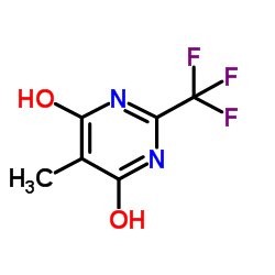 6-Hydroxy-5-methyl-2-(trifluoromethyl)-4(1H)-pyrimidinone结构式
