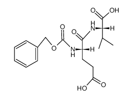 N-(N-benzyloxycarbonyl-L-α-glutamyl)-L-valine结构式