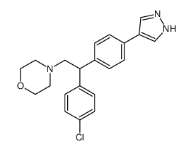 4-[2-(4-chlorophenyl)-2-[4-(1H-pyrazol-4-yl)phenyl]ethyl]morpholine Structure