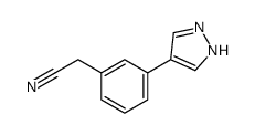 2-[3-(1H-pyrazol-4-yl)phenyl]acetonitrile结构式