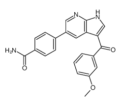 4-[3-(3-methoxybenzoyl)-1H-pyrrolo[2,3-b]pyridin-5-yl]benzamide Structure