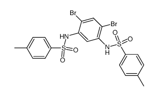N,N'-(4,6-dibromo-m-phenylene)-bis-toluene-4-sulfonamide结构式