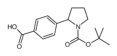 2-(4-CARBOXY-PHENYL)-PYRROLIDINE-1-CARBOXYLIC ACID TERT-BUTYL ESTER Structure