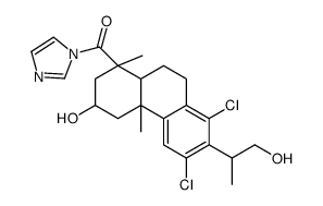 [6,8-dichloro-3-hydroxy-7-(1-hydroxypropan-2-yl)-1,4a-dimethyl-2,3,4,9,10,10a-hexahydrophenanthren-1-yl]-imidazol-1-ylmethanone结构式