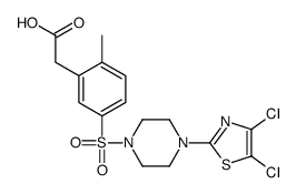 2-[5-[4-(4,5-dichloro-1,3-thiazol-2-yl)piperazin-1-yl]sulfonyl-2-methylphenyl]acetic acid Structure