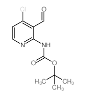 4-氯-3-甲酰基吡啶-2-氨基甲酸叔丁酯结构式
