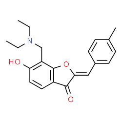 7-[(diethylamino)methyl]-6-hydroxy-2-(4-methylbenzylidene)-1-benzofuran-3(2H)-one structure