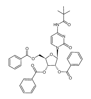 4-N-pivalyl-2',3',5'-tri-O-benzoylcytidine结构式