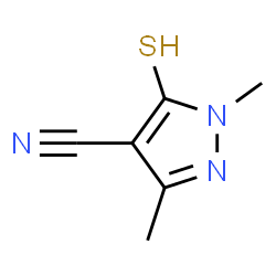 1H-Pyrazole-4-carbonitrile,5-mercapto-1,3-dimethyl-结构式