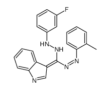 1-(3-fluorophenyl)-2-[(Z)-indol-3-ylidene-[(2-methylphenyl)diazenyl]methyl]hydrazine Structure