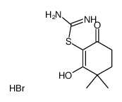 2-hydroxy-3,3-dimethyl-6-oxocyclohex-1-en-1-yl carbamimidothioate hydrobromide结构式