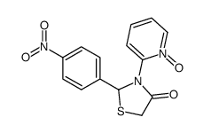 2-(4-nitrophenyl)-3-(1-oxidopyridin-1-ium-2-yl)-1,3-thiazolidin-4-one结构式