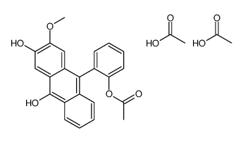 acetic acid,[2-(3,10-dihydroxy-2-methoxyanthracen-9-yl)phenyl] acetate Structure