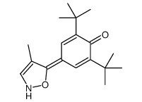 2,6-ditert-butyl-4-(4-methyl-2H-1,2-oxazol-5-ylidene)cyclohexa-2,5-dien-1-one结构式