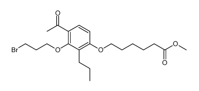 6-[4-acetyl-3-(3-bromopropoxy)-2-propylphenoxy]hexanoic acid methyl ester Structure