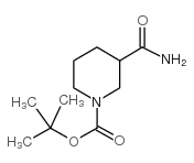 (S)-3-氨基甲酰基哌啶-1-甲酸叔丁酯结构式
