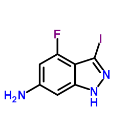 4-Fluoro-3-iodo-1H-indazol-6-amine结构式