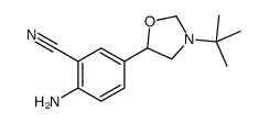 2-amino-5-(3-tert-butyl-1,3-oxazolidin-5-yl)benzonitrile结构式