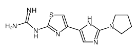 2-[4-(2-pyrrolidin-1-yl-1H-imidazol-5-yl)-1,3-thiazol-2-yl]guanidine Structure