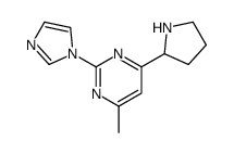 2-(1H-咪唑-1-基)-4-甲基-6-(2-吡咯烷)嘧啶结构式