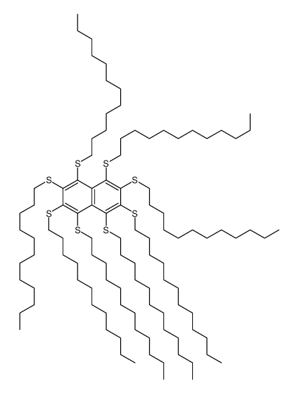 1,2,3,4,5,6,7,8-octakis(dodecylsulfanyl)naphthalene结构式