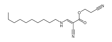 2-cyanoethyl 2-cyano-3-(decylamino)prop-2-enoate结构式