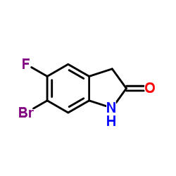 6-Bromo-5-fluoro-1,3-dihydro-2H-indol-2-one structure