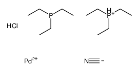 chloropalladium(1+),triethylphosphanium,cyanide Structure