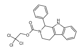 2,2,2-trichloroethyl 1-phenyl-1,3,4,9-tetrahydro-2H-pyrido[3,4-b]indole-2-carboxylate结构式