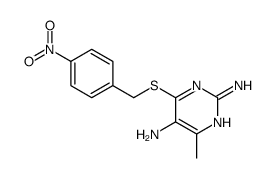 4-methyl-6-[(4-nitrophenyl)methylsulfanyl]pyrimidine-2,5-diamine结构式