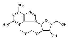 Adenosine, 2-amino-2'-O-[(methylthio)methyl] Structure