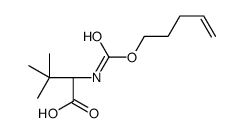 (2S)-3,3-dimethyl-2-(pent-4-enoxycarbonylamino)butanoic acid结构式