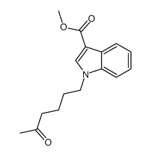 methyl 1-(5-oxohexyl)indole-3-carboxylate结构式
