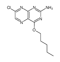 2-amino-4-(pentyloxy)-7-chloropteridine结构式