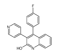 4-(4-fluorophenyl)-3-pyridin-4-yl-1H-quinolin-2-one结构式