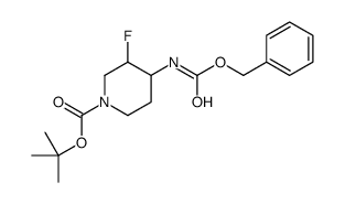 TERT-BUTYL 4-(BENZYLOXYCARBONYLAMINO)-3-FLUOROPIPERIDINE-1-CARBOXYLATE结构式