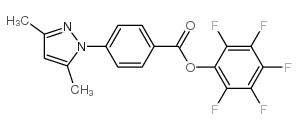 4-(3,5-二甲基-1H-吡唑-1-基)苯甲酸全氟苯酯结构式