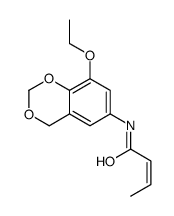 N-(8-ethoxy-4H-1,3-benzodioxin-6-yl)but-2-enamide结构式