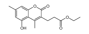 3-(5-hydroxy-4,7-dimethyl-2-oxo-2H-chromen-3-yl)-propionic acid ethyl ester结构式