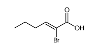 2-bromo-hex-2-enoic acid Structure