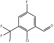2-Chloro-5-fluoro-3-(trifluoromethyl)-benzaldehyde structure