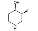 cis-3-Fluoropiperidin-4-ol Structure