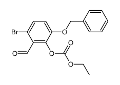 6-(benzyloxy)-3-bromo-2-formylphenyl ethyl carbonate结构式