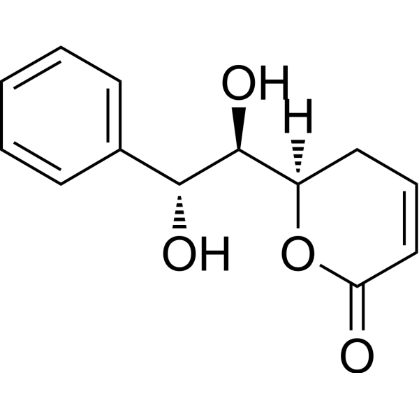 (6R)-6-[(1R,2R)-1,2-二羟基-2-苯基乙基]-5,6-二氢-2H-吡喃-2-酮图片