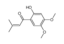 1-(2-hydroxy-4,5-dimethoxyphenyl)-3-methyl-2-buten-1-one结构式