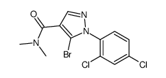 5-bromo-1-(2,4-dichlorophenyl)-N,N-dimethylpyrazole-4-carboxamide Structure