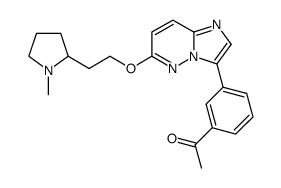 1-(3-{6-[2-(1-methyl-pyrrolidin-2-yl)-ethoxy]-imidazo[1,2-b]pyridazin-3-yl}-phenyl)-ethanone结构式
