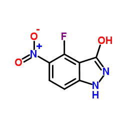 4-Fluoro-5-nitro-1,2-dihydro-3H-indazol-3-one结构式