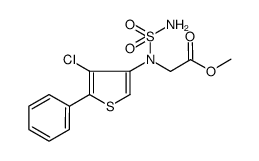 methyl 2-((4-chloro-5-phenylthiophen-3-yl)(sulfamoyl)amino)acetate Structure