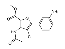 methyl 3-acetamido-5-(3-aminophenyl)-4-chlorothiophene-2-carboxylate Structure